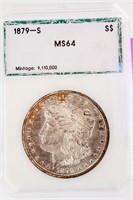 Coin 1879-S Morgan Silver Dollar Certified MS64