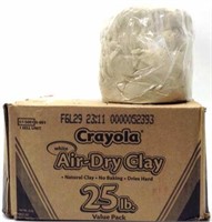 25lbs of Crayola White Air-Dry Clay