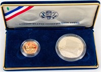 Coin United States Constitution Set Gold & Silver