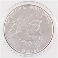 Coin Tokelau 1 Ounce .999 Fine Silver   Shark