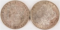 Coin 2 Morgan Silver Dollars 1896-S & 1887-S