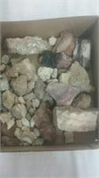 Group of gem rocks includes various types