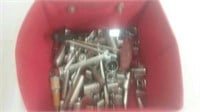 Group of various tools includes socket wrenches