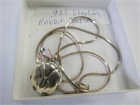 .925 Sterling Rabbit Necklace