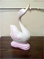 Pink wooden Swan approximately 15" tall