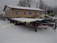 2001 CHEROKEE 25' T/A FLAT BED DOVE TAIL TRAILER
