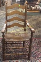 Maple ladderback arm chair