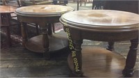 Pair of  round end tables