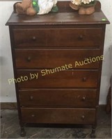 Petite vintage 5 drawer chest