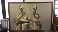 Large pelican art 63" x 43"