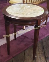 Vintage occasional table with marble