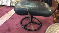 Leather and metal foot stool
