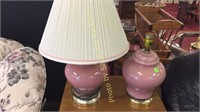 Pair of glass lamps