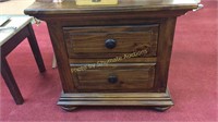 Pine 2 drawer small chest / night stand