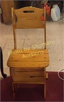 Pine kitchen stool / step stool