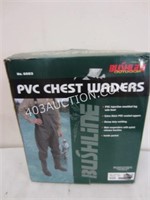 Bushline Outdoor PVC Chest Waders SZ 9 $90