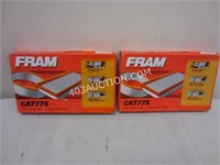 Lot of 2 Fram Extra Guard Flex. Panel Air Filter
