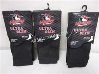 3 Pairs Hockey Monsters Ultra Slim Mid-Calf Socks
