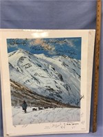 Iditarod prints by Jon Van Zyle, signed by all the