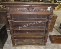 Antique Wooden Storage Shelf 54"L x 17"W x 58"H
