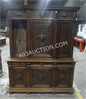 Antique Wooden Cabinet 75"L x 25"W x 93"H