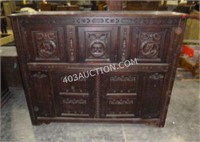 Antique Wooden Storage Cabinet 72"L x 23"W x 57"H