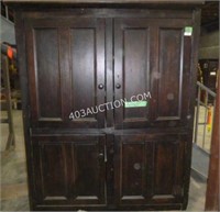 Antique Wooden Storage Cabinet 66"L x 21"W x 83"H