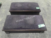 Lot of 2 Cushioned Bench Stools 28"L x 13"W x 8"H