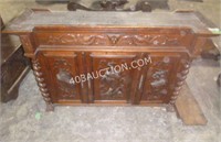 Antique Wooden Storage Cupboard 55"L x 17"W x 37"H