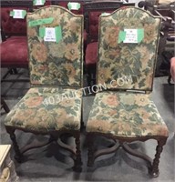 Lot of 2 Fabric Chairs 21"W x 18"L x 42"H