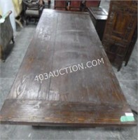 10' Rustic Solid Wood Dining Table