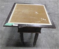 Wooden Table w/ Folding Top 29.5 x 28.5"H