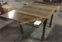 Antique Wooden Table w/ Leaf 61"L x 36"W x 29"H
