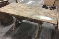 Wooden Picnic Table 65"L x 33"W x 32"H
