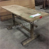 Wooden Table 46"L x 19"W x 26"H