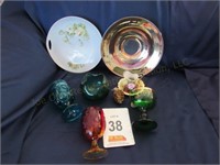 Plate, Carnival Glass Glassware, Etc.
