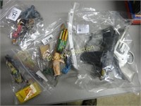 4 Bags Assorted Small Childs Guns, Toys, Planes, M