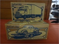 2 Ertl Collectibles 1940 Ford Coupe W/ Trailer And