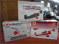 Ltd Ed Indian Vint Plane Bank, Mobil Gas Vint Plan