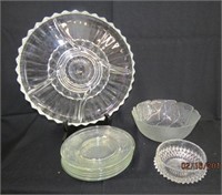 5 section serving tray, serving bowl, 6 - 6.5"