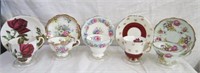 5 Bone china cups and saucers, Foley,