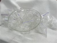 Glass Punch Bowl Set