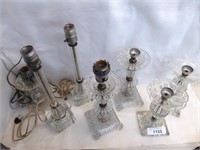 7 Glass Lamps (no Shades)