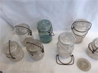 Assorted Vintage Canning Jars & Lids