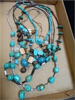 6 Turquoise Stone Necklaces