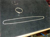 925 15" Twisted Rope Chain, & Belt Bracelet
