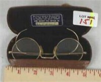 Vintage spectacles in case