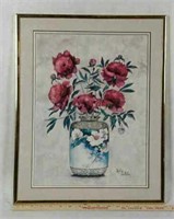 Print of Vase with flowers