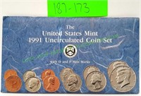 1991 U.S. Uncirculated Mint Coin Set