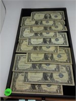 10 PC BLUE SEAL $1. SILVER CERTIFICATES - 1935-G,